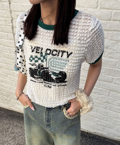CIAOPANIC Motor Logo Frill Ringer Tee - Image 22