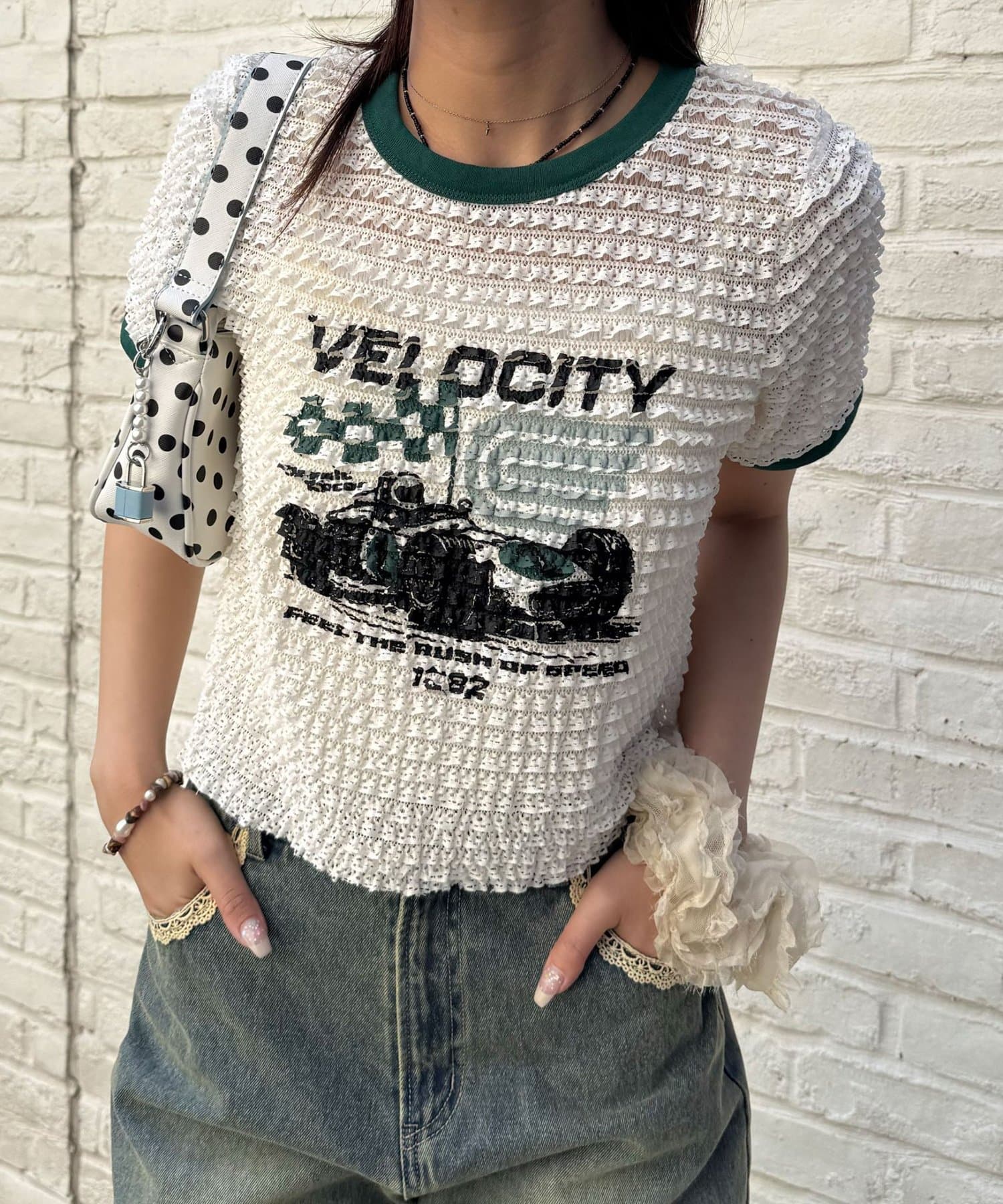 CIAOPANIC Motor Logo Frill Ringer Tee - Image 23