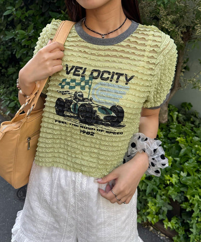 CIAOPANIC Motor Logo Frill Ringer Tee - Image 29