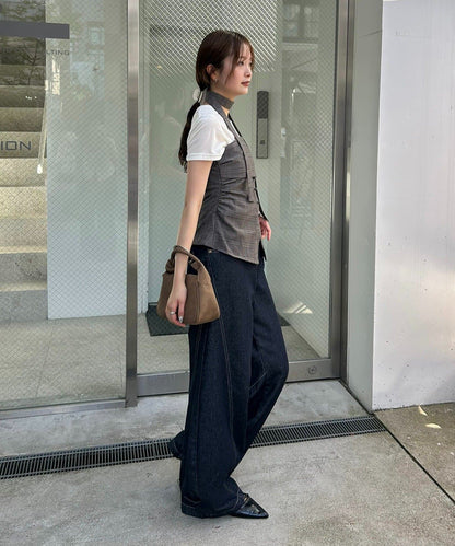 mystic 格紋bustier with choker - Image 15