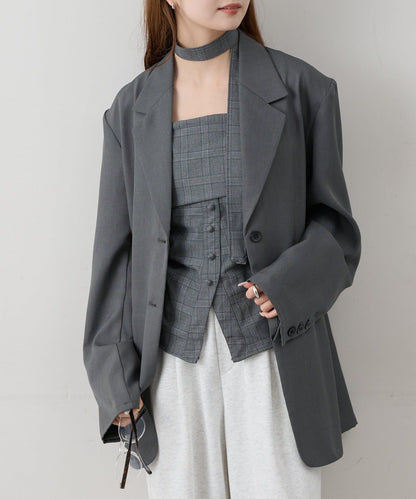 mystic 格紋bustier with choker - Image 35