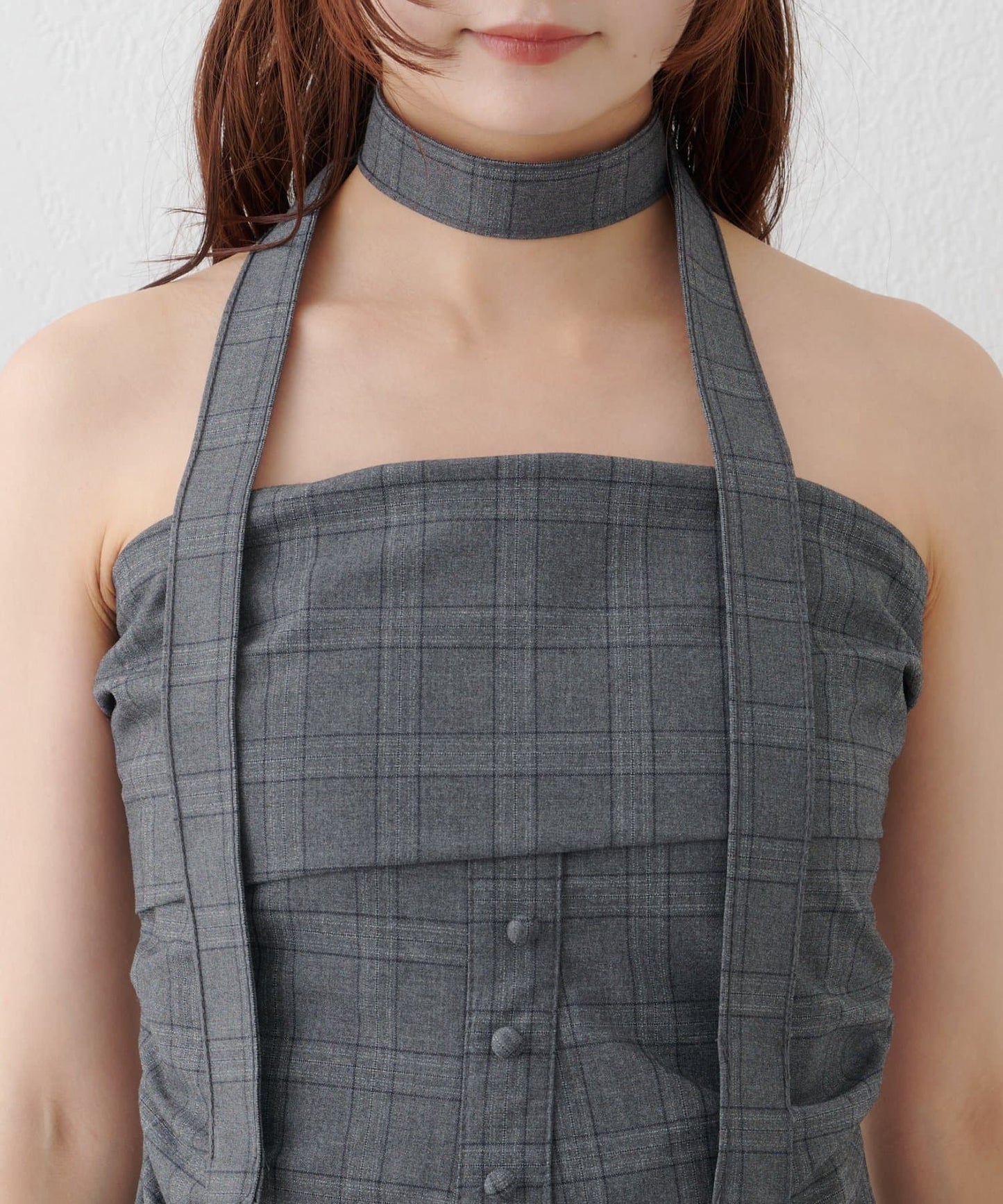 mystic 格紋bustier with choker - Image 40