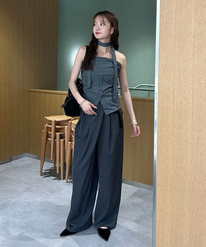 mystic 格紋bustier with choker - Image 22