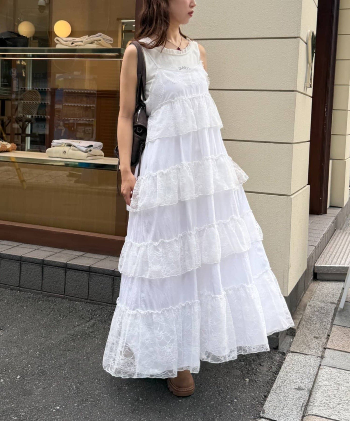 w closet lace 層疊吊帶ops - Image 2
