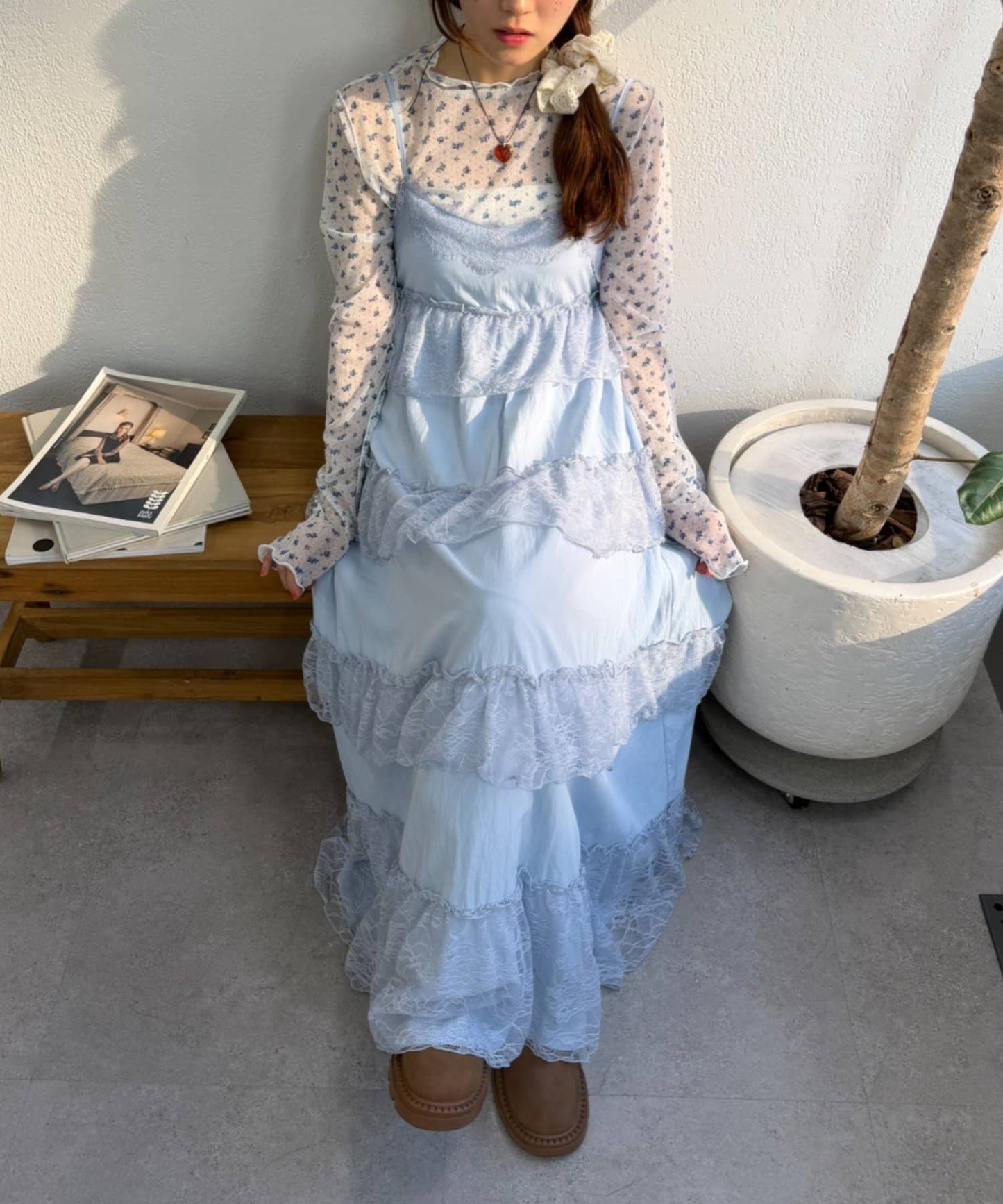 w closet lace 層疊吊帶ops - Image 4