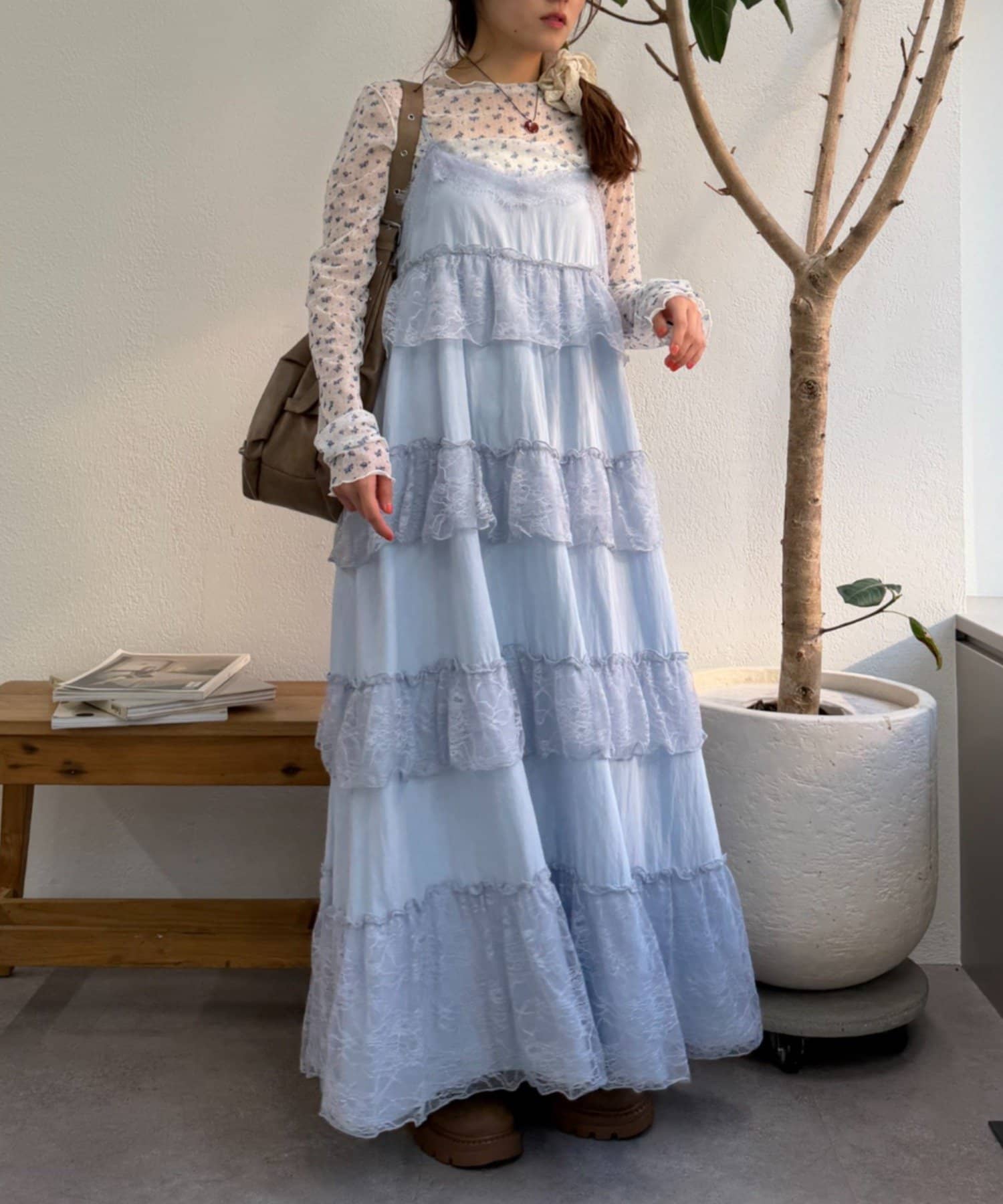 w closet lace 層疊吊帶ops - Image 10