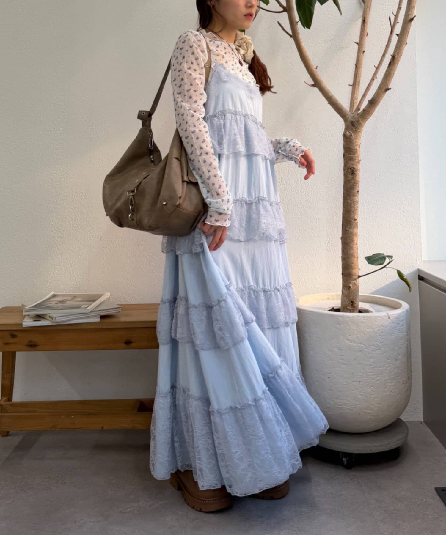w closet lace 層疊吊帶ops - Image 11