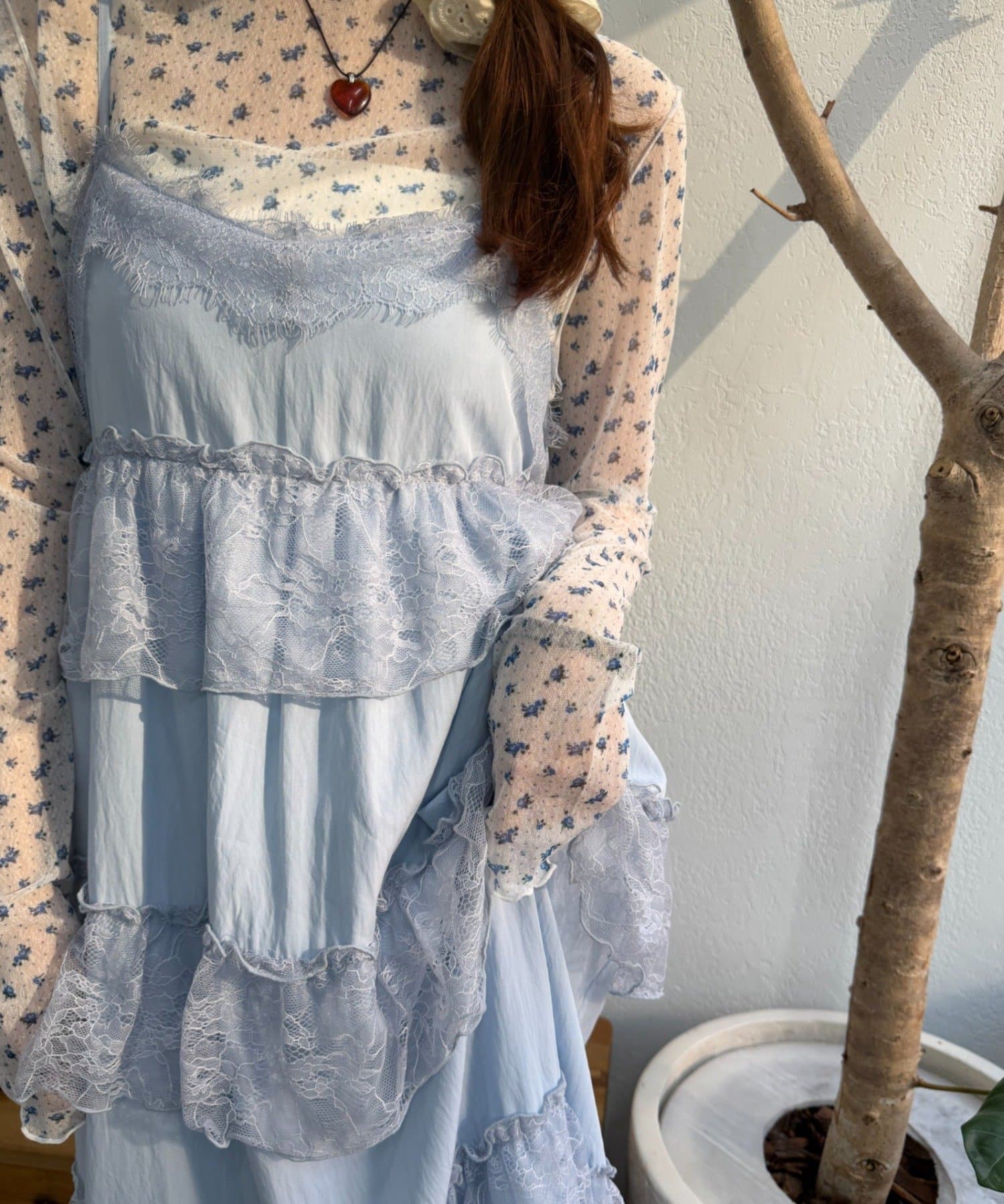 w closet lace 層疊吊帶ops - Image 13
