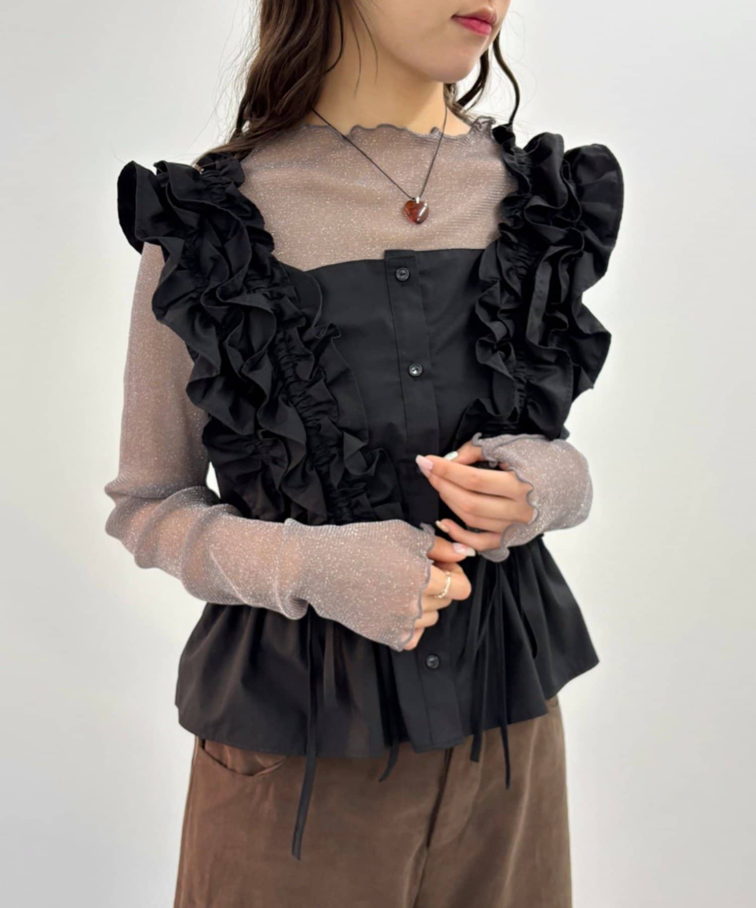 w closet sheer top - Image 3