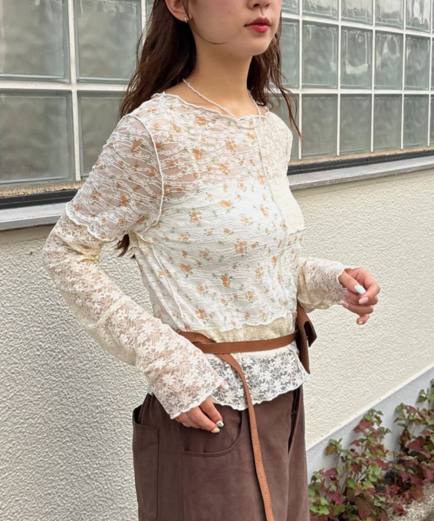 w closet floral lace tee - Image 5