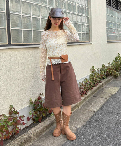 w closet floral lace tee - Image 8