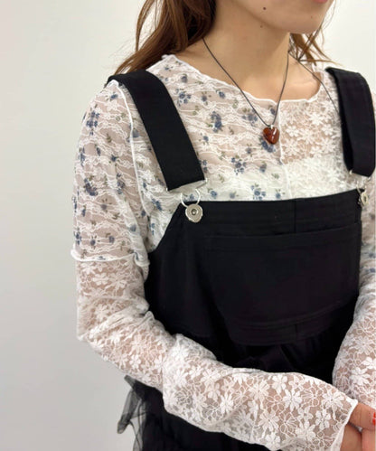 w closet floral lace tee - Image 2