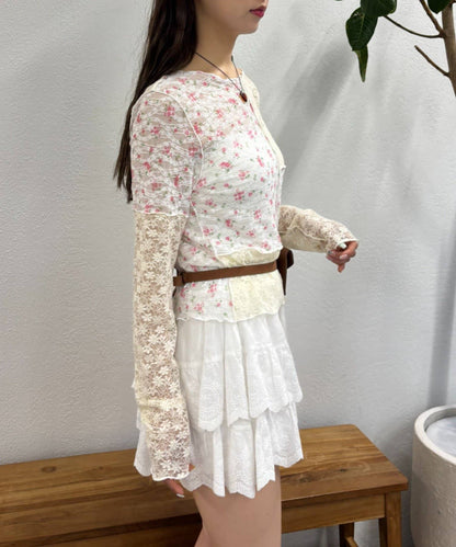 w closet floral lace tee - Image 18