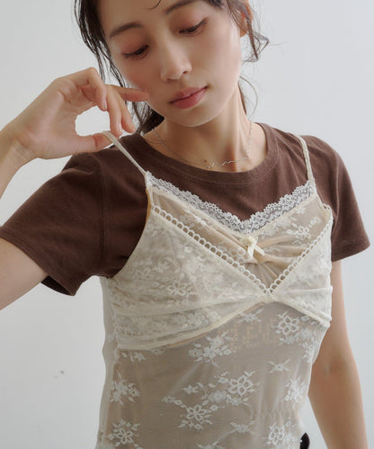 Kastane Vintage Layered Lace 吊帶背心 - Image 1