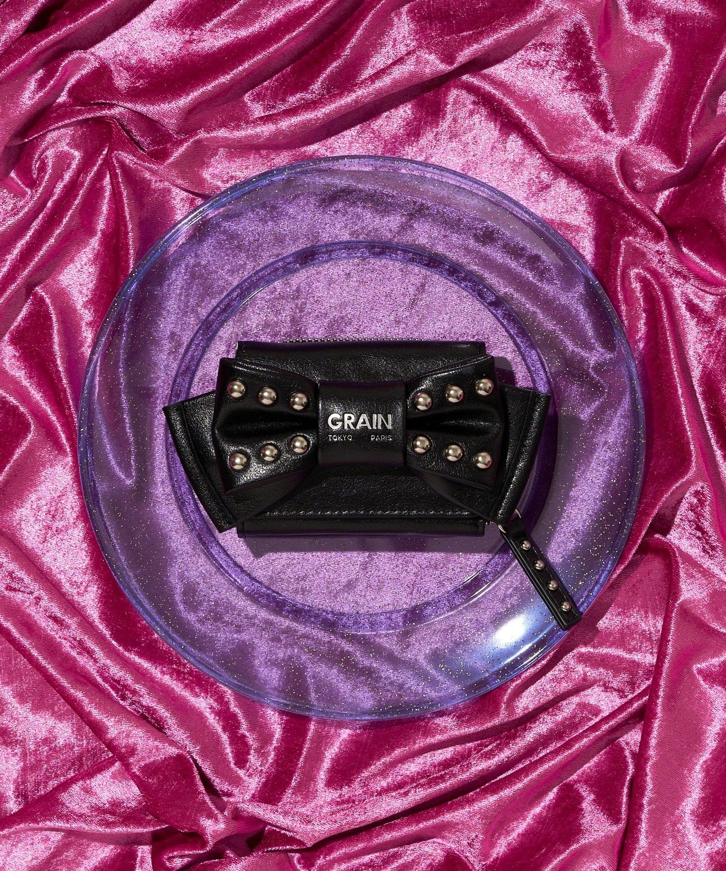 Grain Studded Ribbon Wallet - Image 1