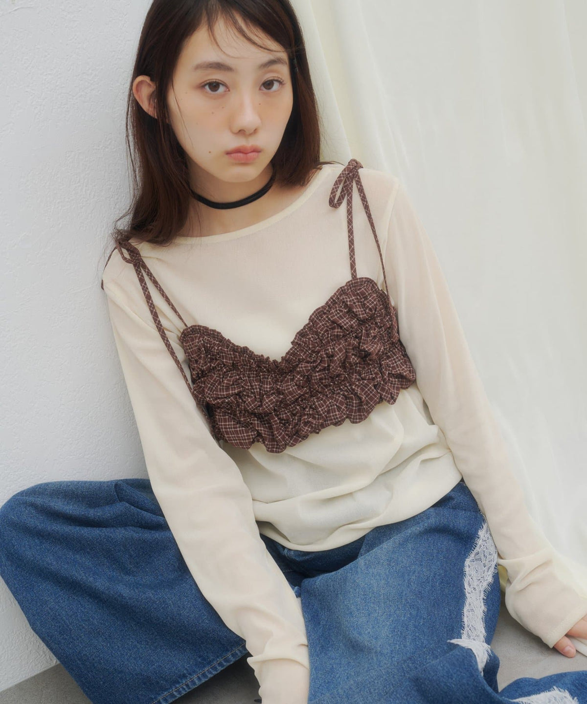 umm. By Discoat Popcorn Pattern Camisole - Image 2