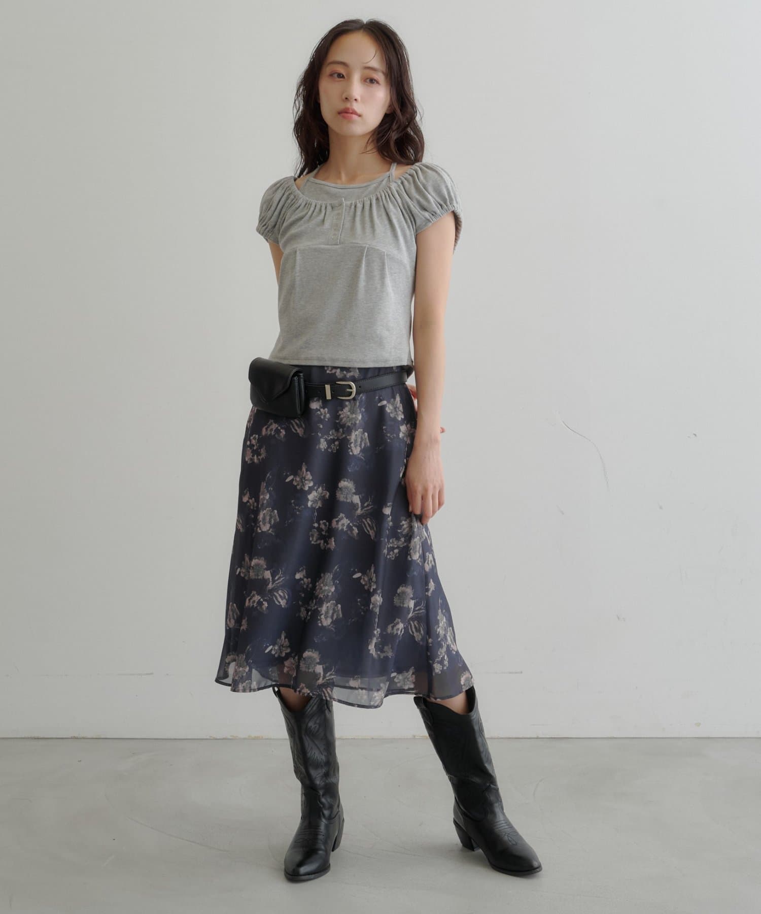 Kastane light and airy tulle midi skirt - Image 23