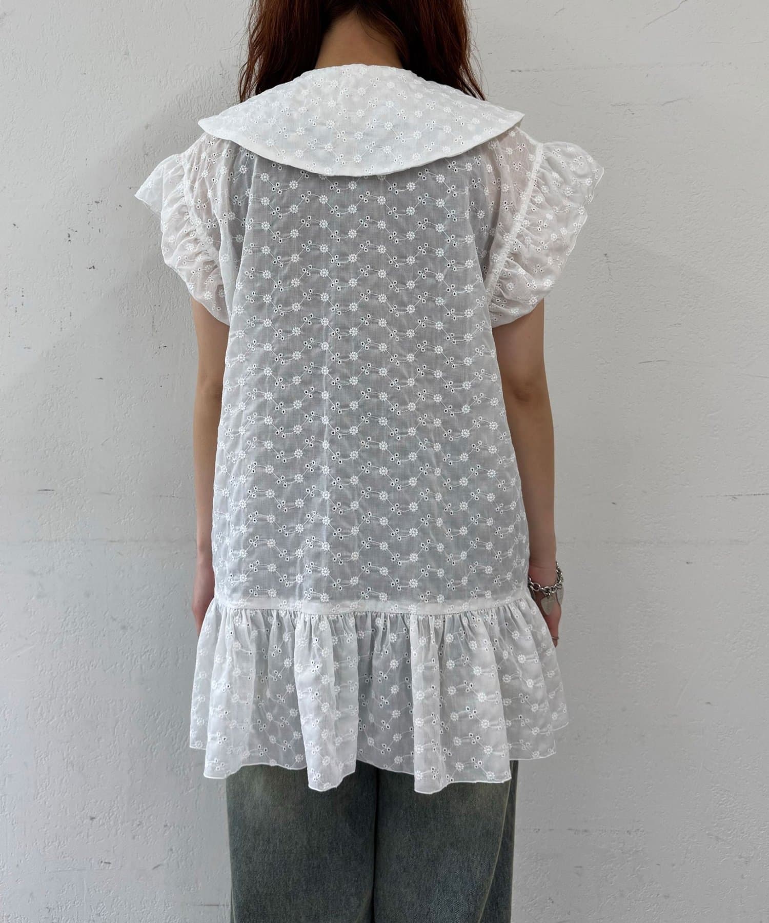 CIAOPANIC 大荷葉邊Cotton Lace Blouse - Image 13