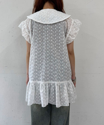 CIAOPANIC 大荷葉邊Cotton Lace Blouse - Image 13