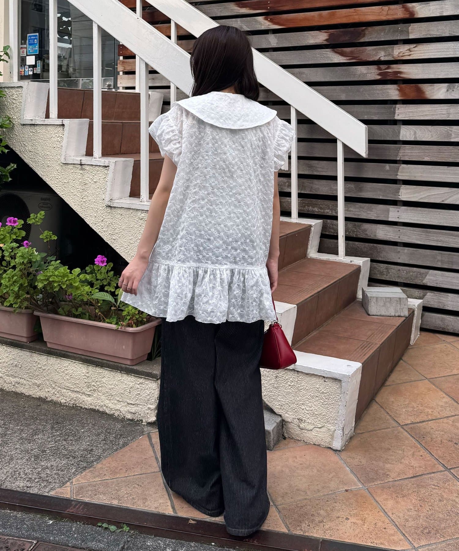 CIAOPANIC 大荷葉邊Cotton Lace Blouse - Image 10