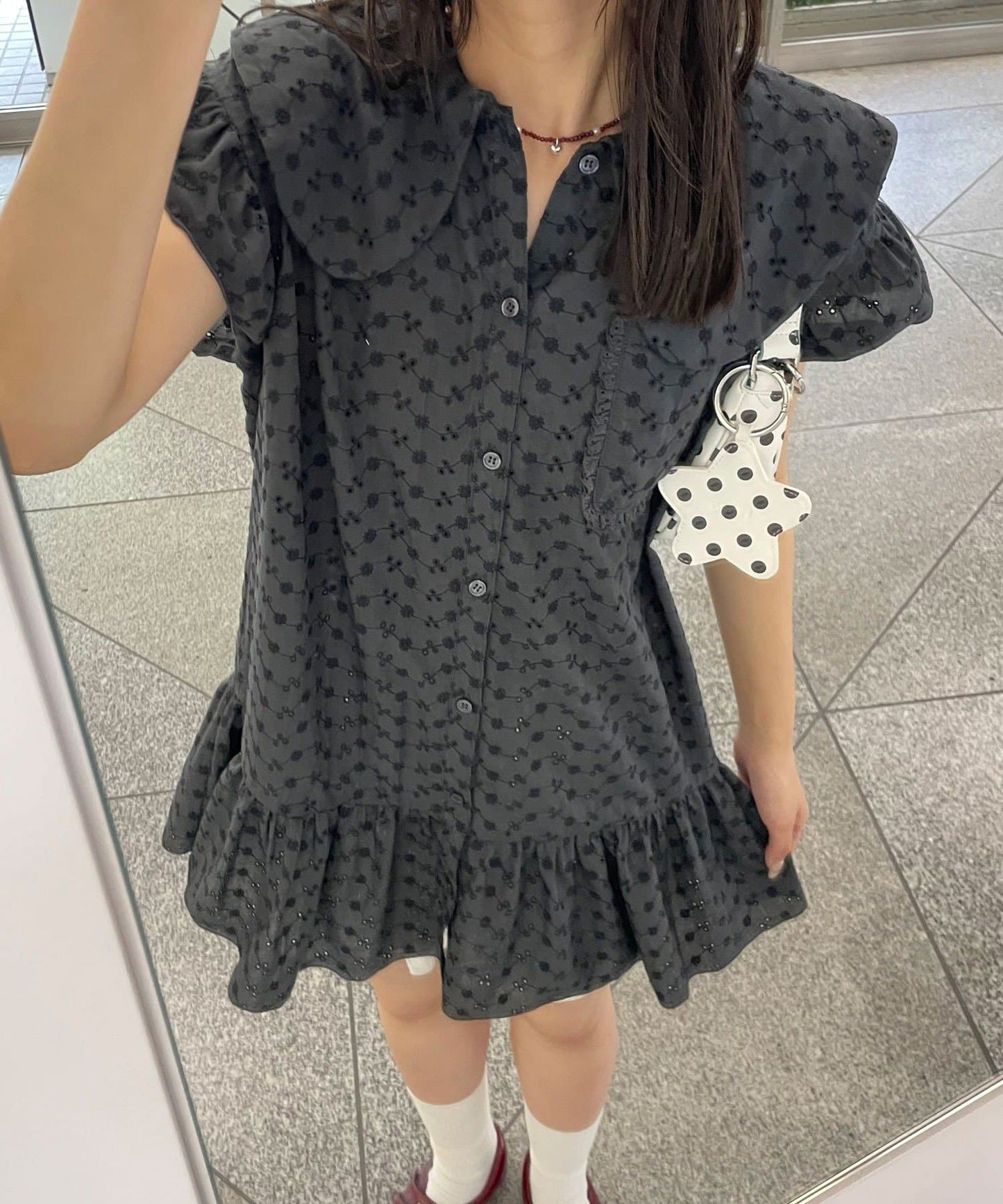 CIAOPANIC 大荷葉邊Cotton Lace Blouse - Image 2