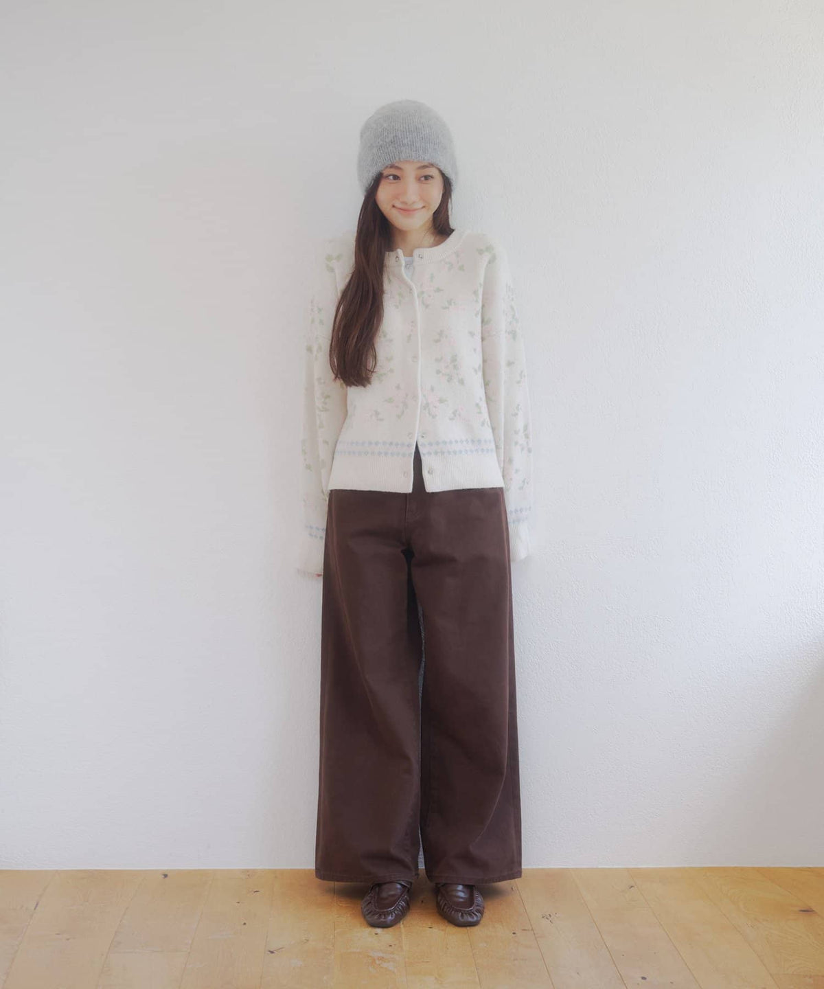 umm. By Discoat Floral cardigan with scarf - Image 10