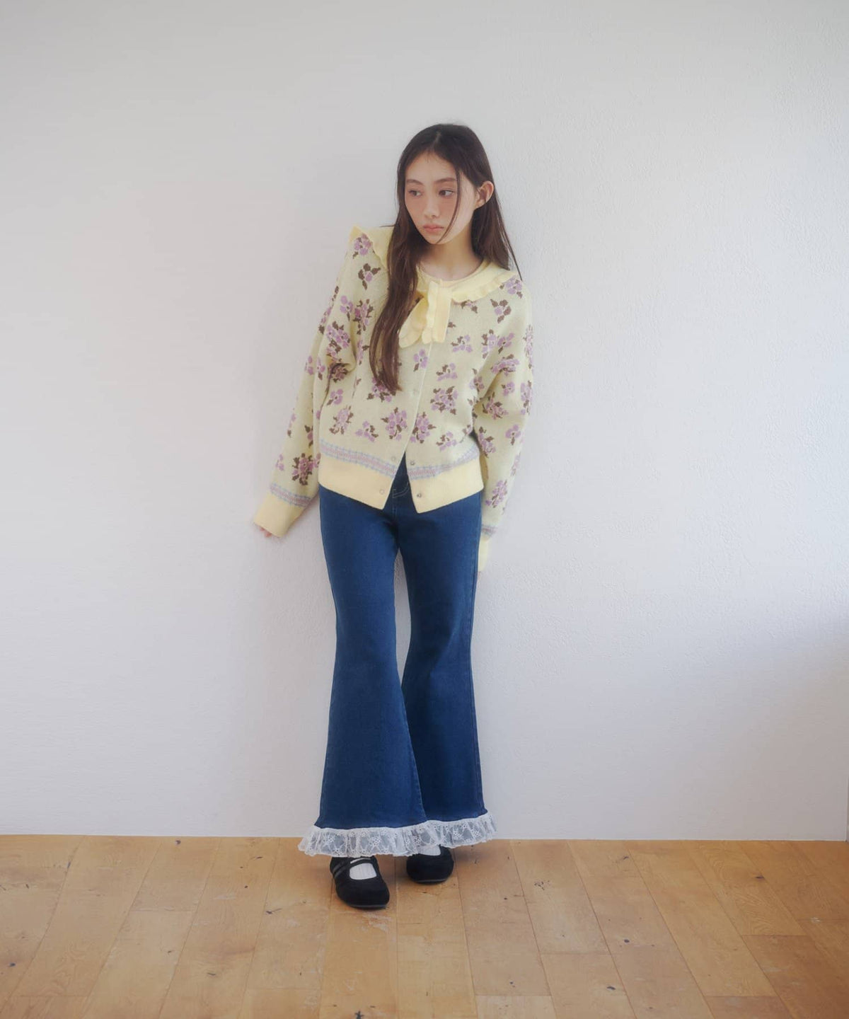 umm. By Discoat Floral cardigan with scarf - Image 16