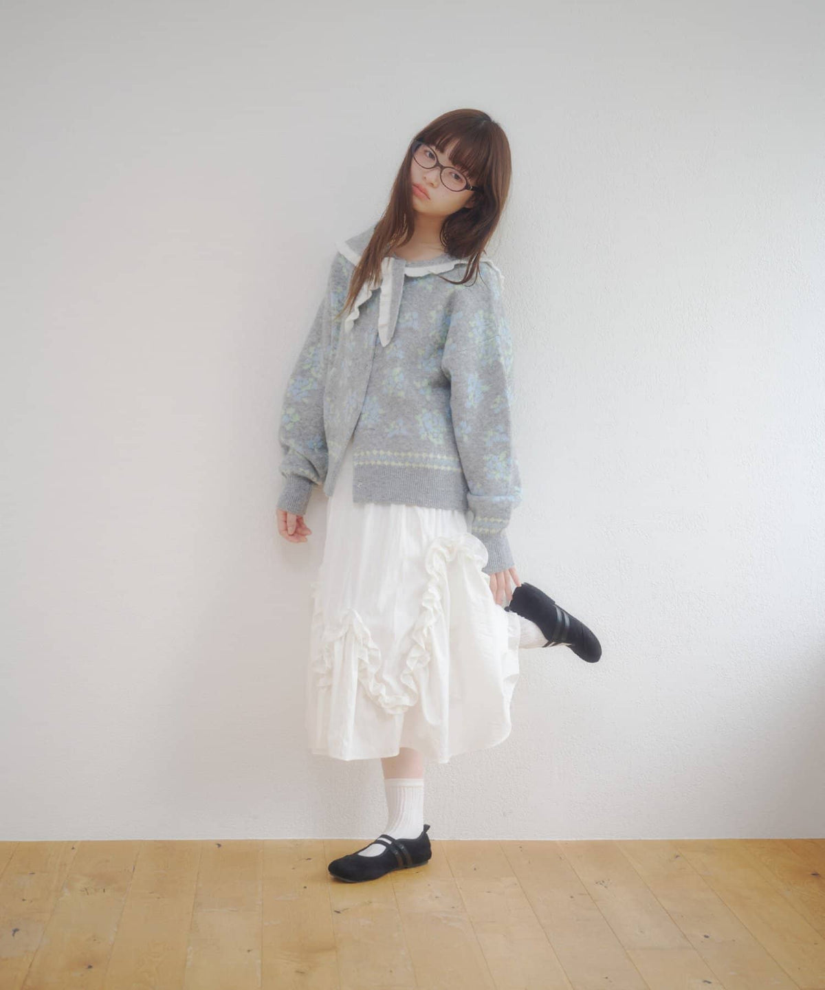 umm. By Discoat Floral cardigan with scarf - Image 20