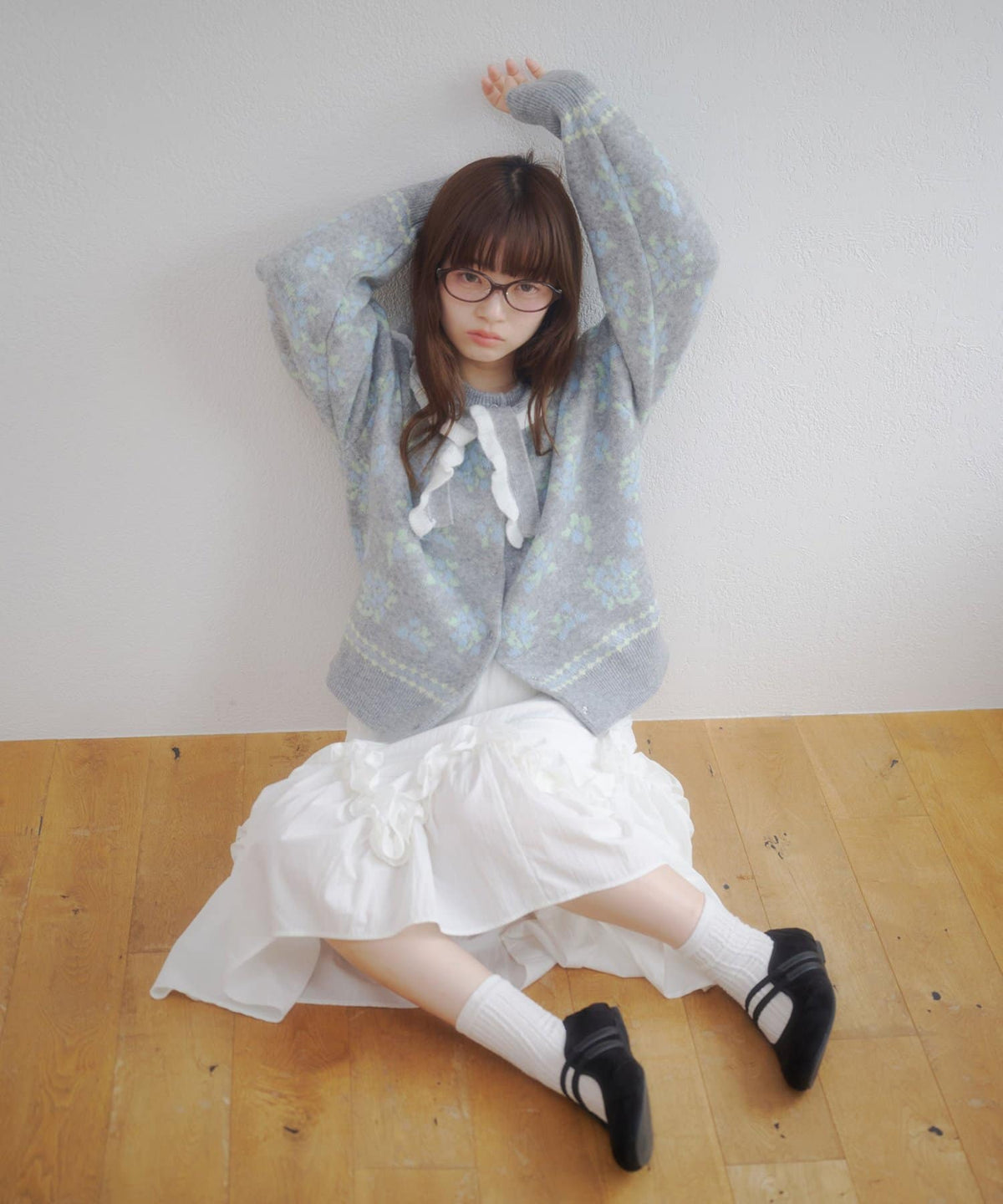 umm. By Discoat Floral cardigan with scarf - Image 21