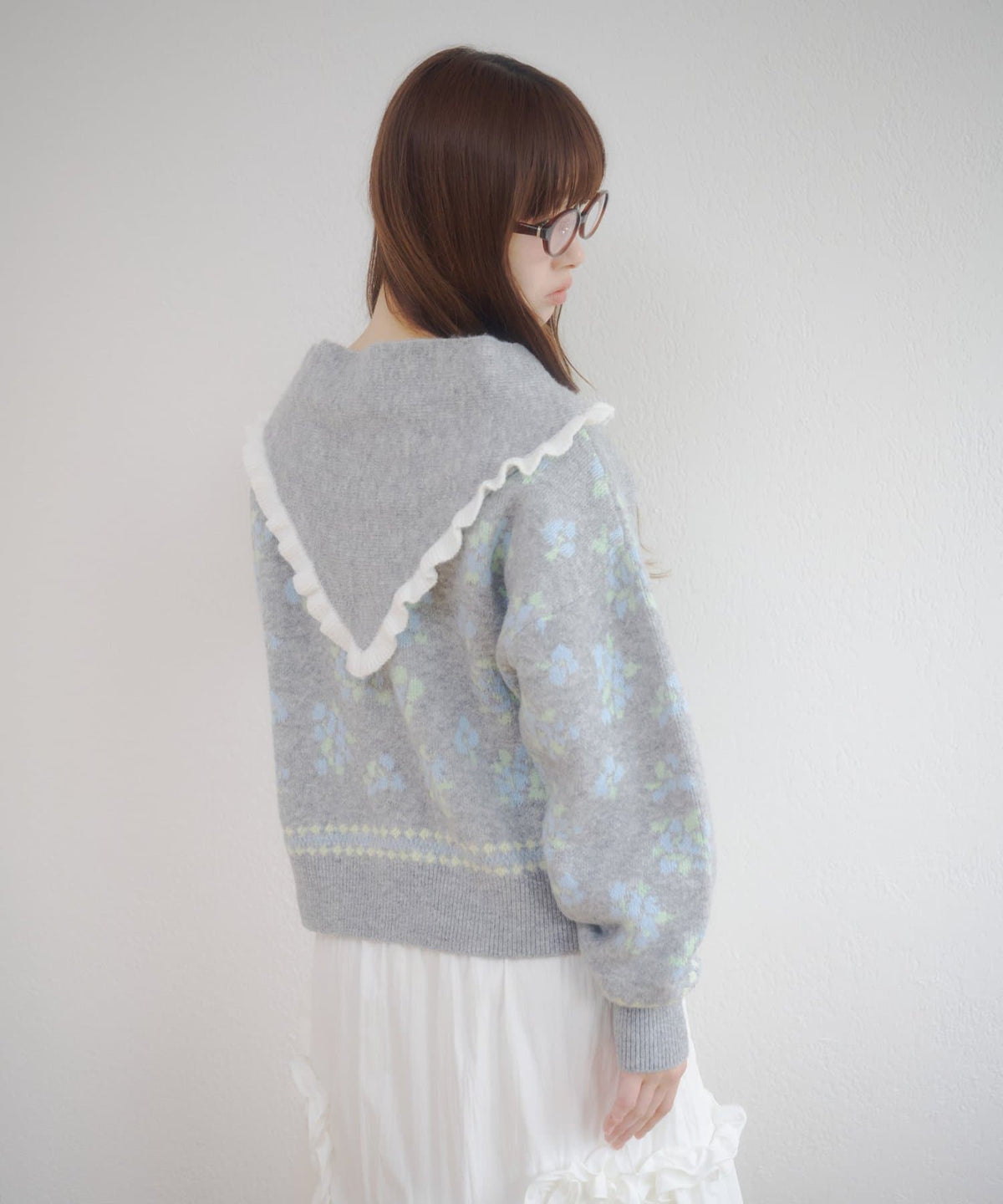 umm. By Discoat Floral cardigan with scarf - Image 22