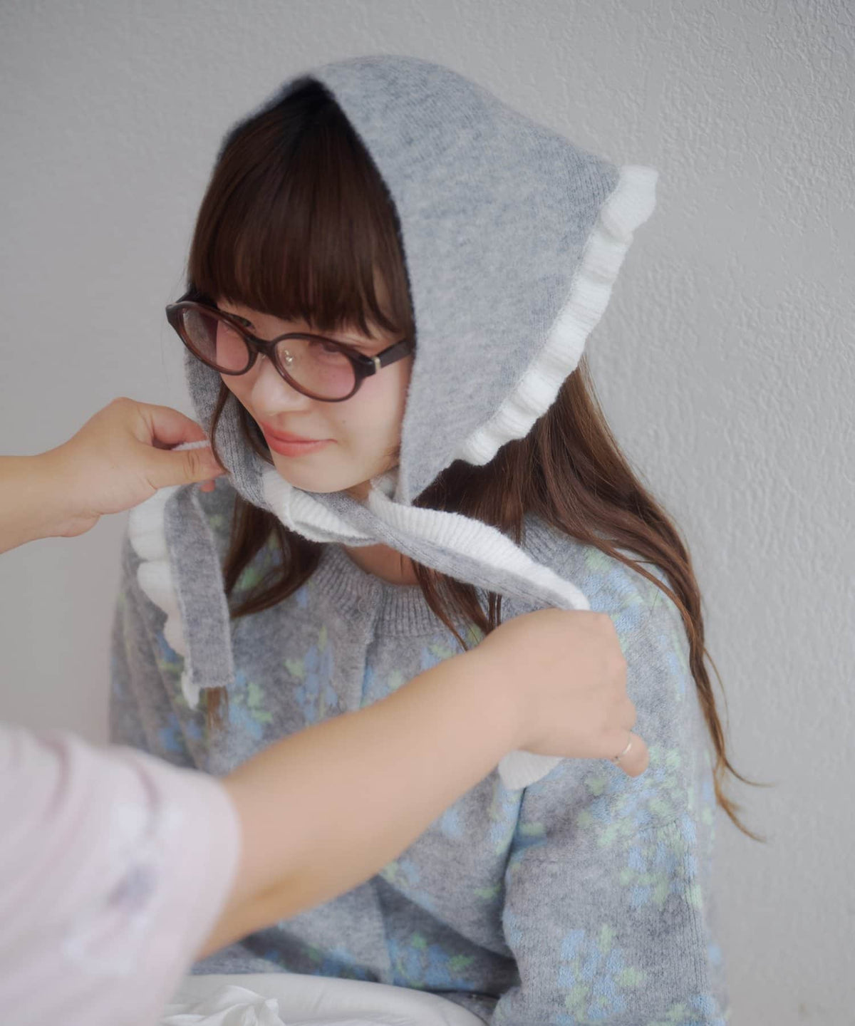 umm. By Discoat Floral cardigan with scarf - Image 24