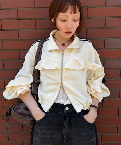 w closet Frill-lined blouson - Image 1