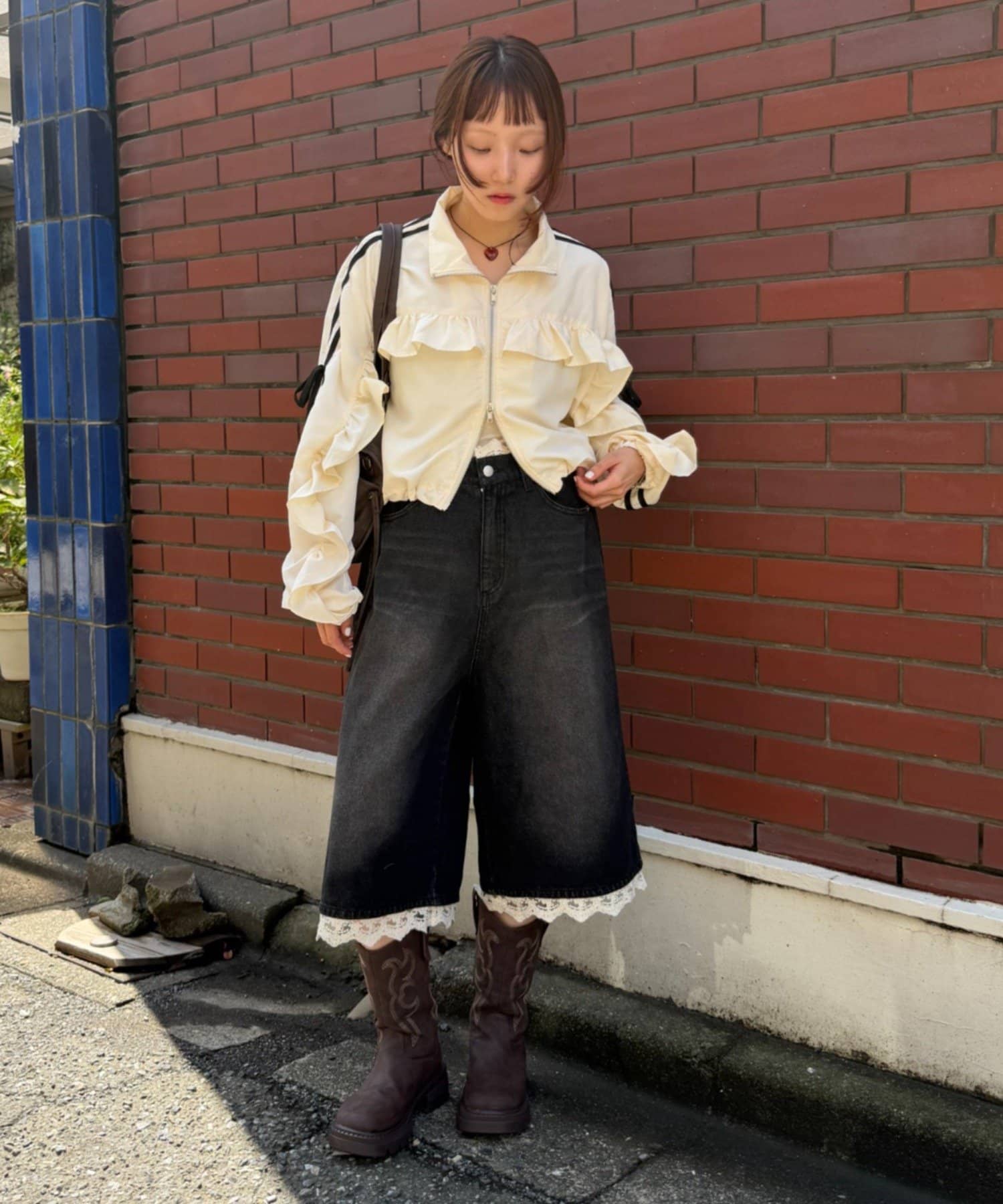 w closet Frill-lined blouson - Image 16