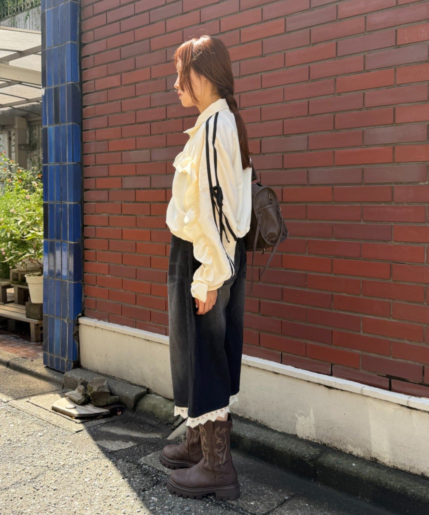 w closet Frill-lined blouson - Image 17