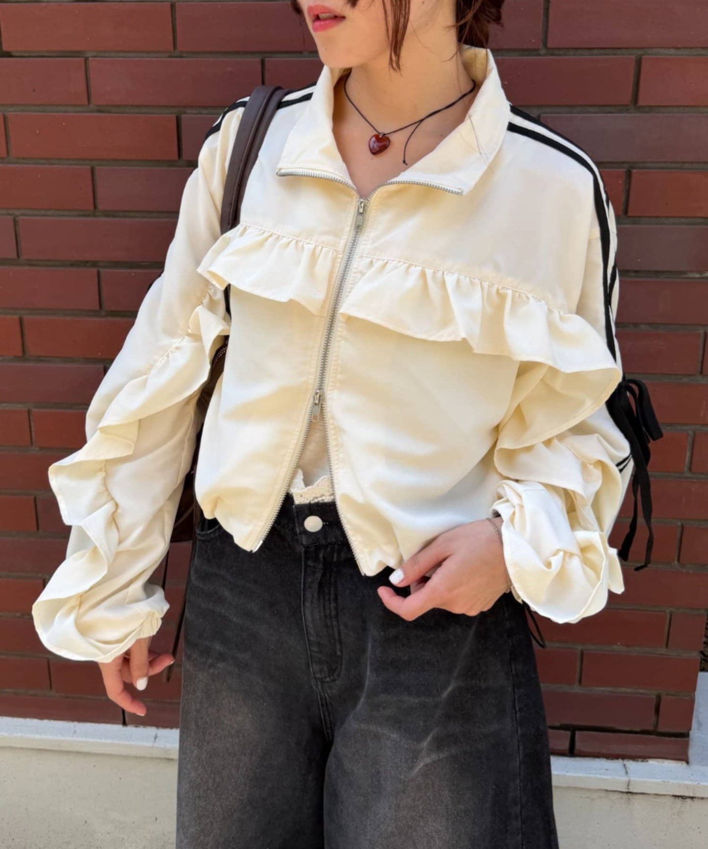 w closet Frill-lined blouson - Image 6