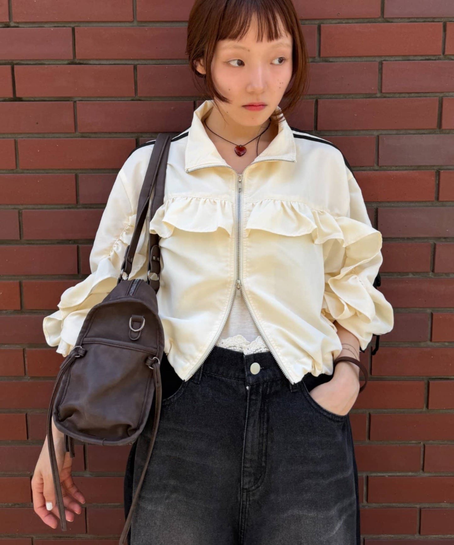 w closet Frill-lined blouson - Image 7