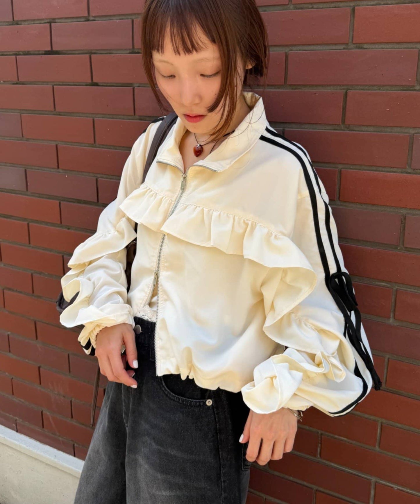 w closet Frill-lined blouson - Image 8