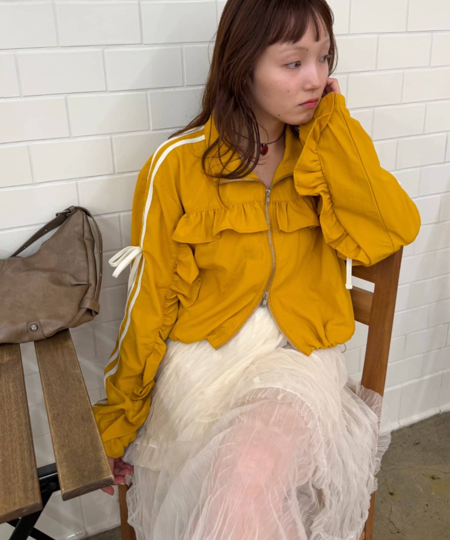w closet Frill-lined blouson - Image 74