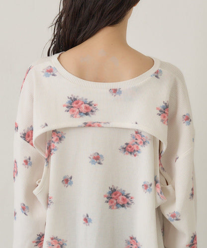 [純色/碎花] Kastane Back Design Waffle Henley Tee - Image 17