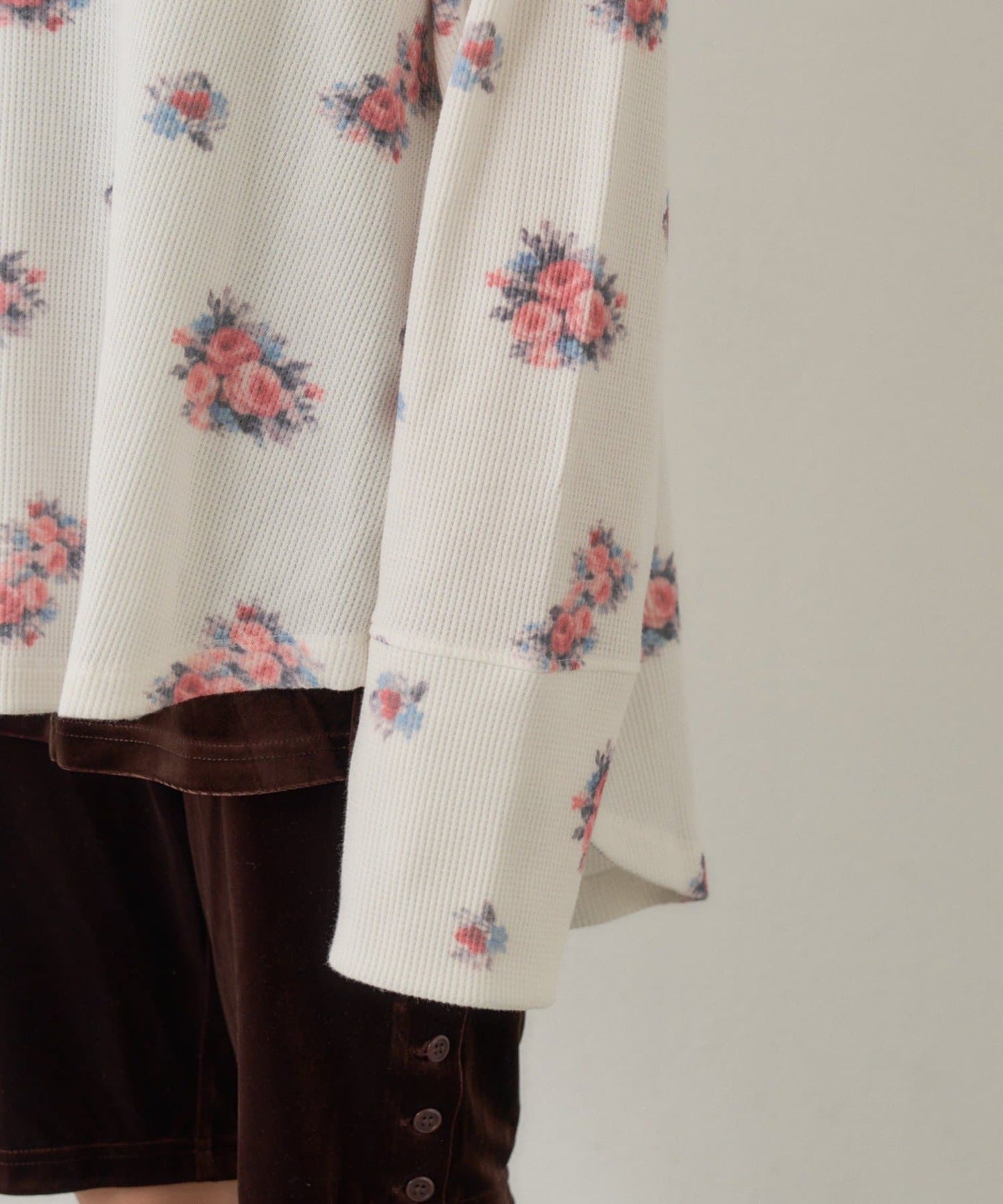 [純色/碎花] Kastane Back Design Waffle Henley Tee - Image 20