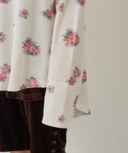 [純色/碎花] Kastane Back Design Waffle Henley Tee - Image 20