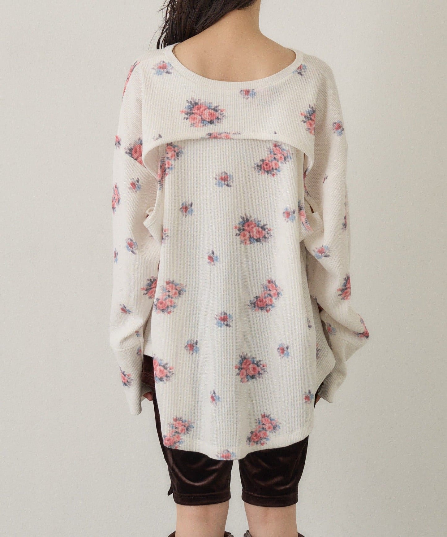 [純色/碎花] Kastane Back Design Waffle Henley Tee - Image 24