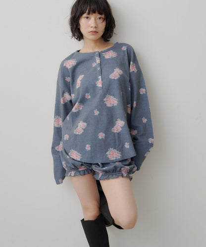 [純色/碎花] Kastane Back Design Waffle Henley Tee - Image 29