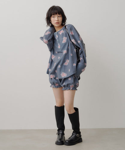 [純色/碎花] Kastane Back Design Waffle Henley Tee - Image 30