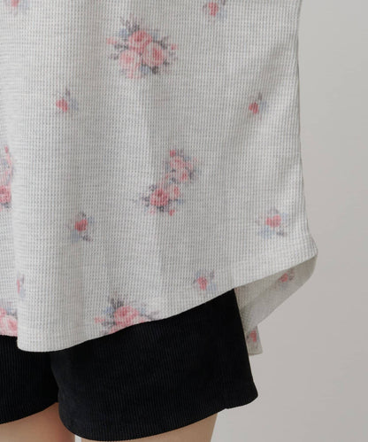 [純色/碎花] Kastane Back Design Waffle Henley Tee - Image 43