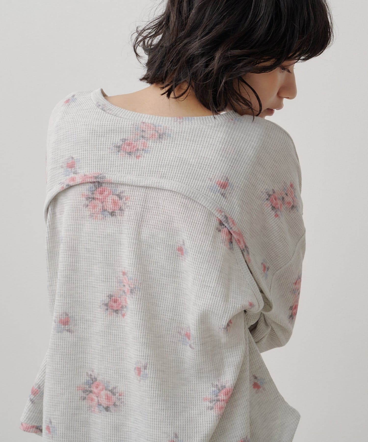 [純色/碎花] Kastane Back Design Waffle Henley Tee - Image 33