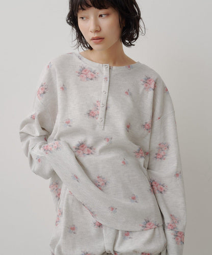 [純色/碎花] Kastane Back Design Waffle Henley Tee - Image 34