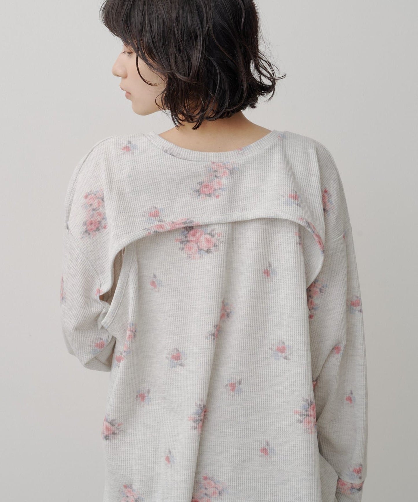 [純色/碎花] Kastane Back Design Waffle Henley Tee - Image 35