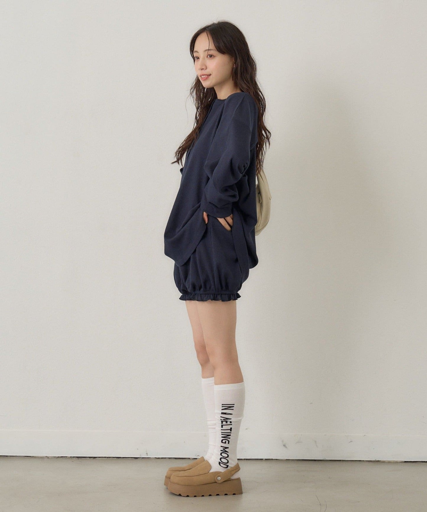 [純色/碎花] Kastane Back Design Waffle Henley Tee - Image 52