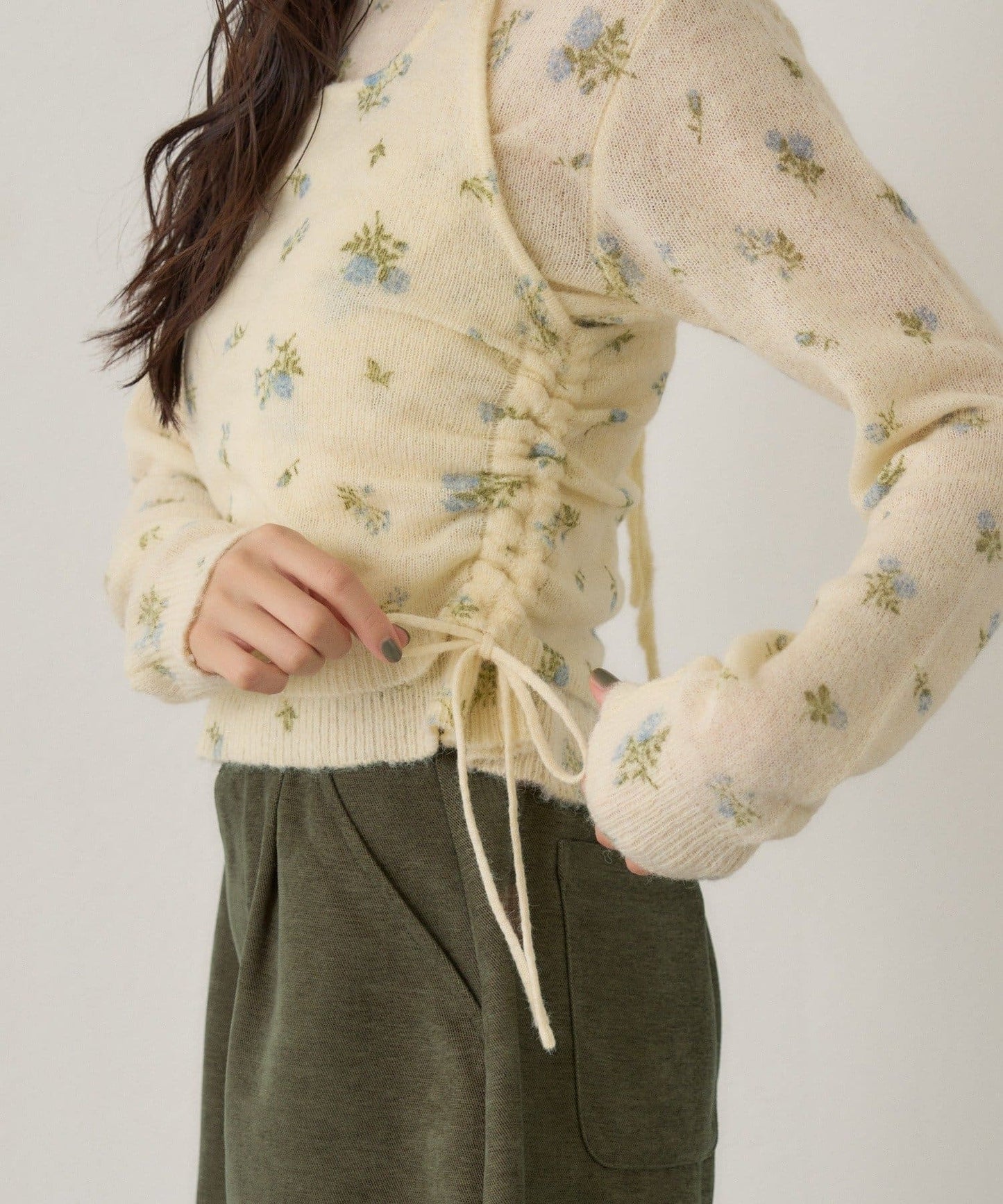 [純色/碎花] Kastane Mohair Knit 2P Set - Image 16